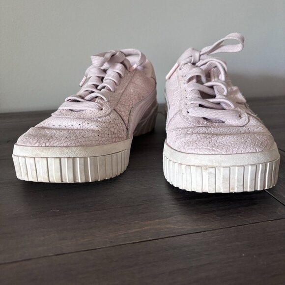 Puma Cali Pink Snake Print Platform Sneaker - Picture 3 of 5